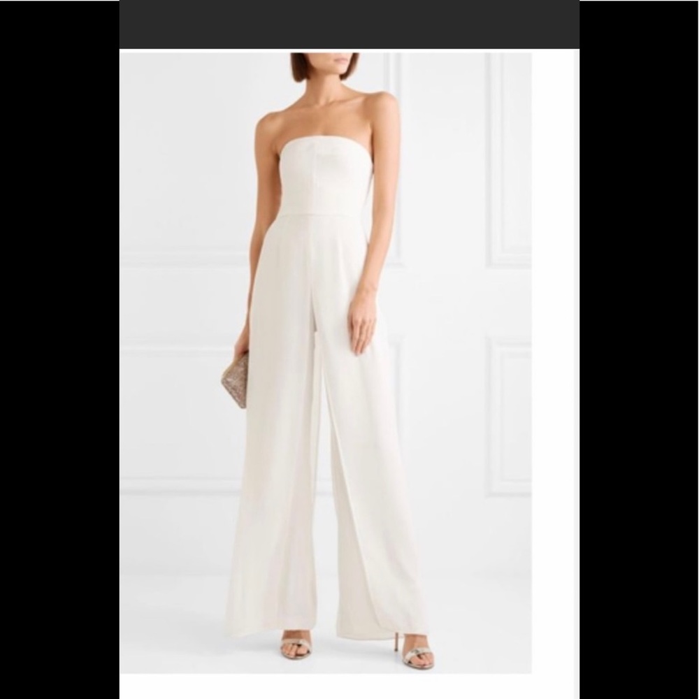 Red Halston Heritage Evening Collection Jumpsuit
